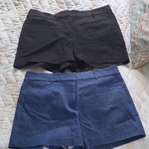 Loft Women's Black and Blue Shorts